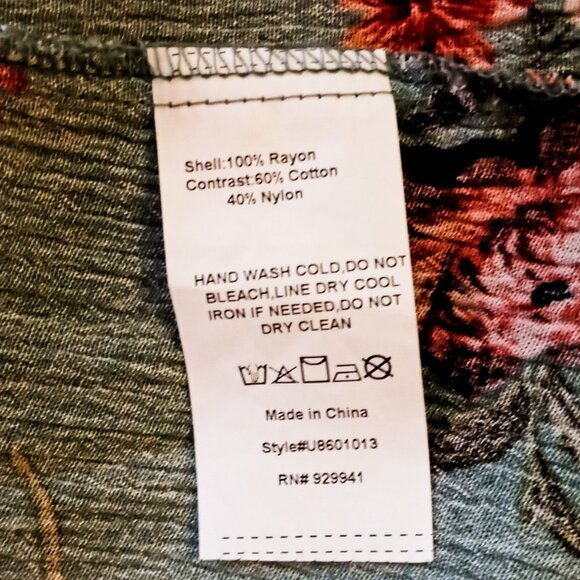 Gorgeous Suzanne Betro Women's XL Floral Boho Tassel Tie Tunic Top - Picture 13 of 13